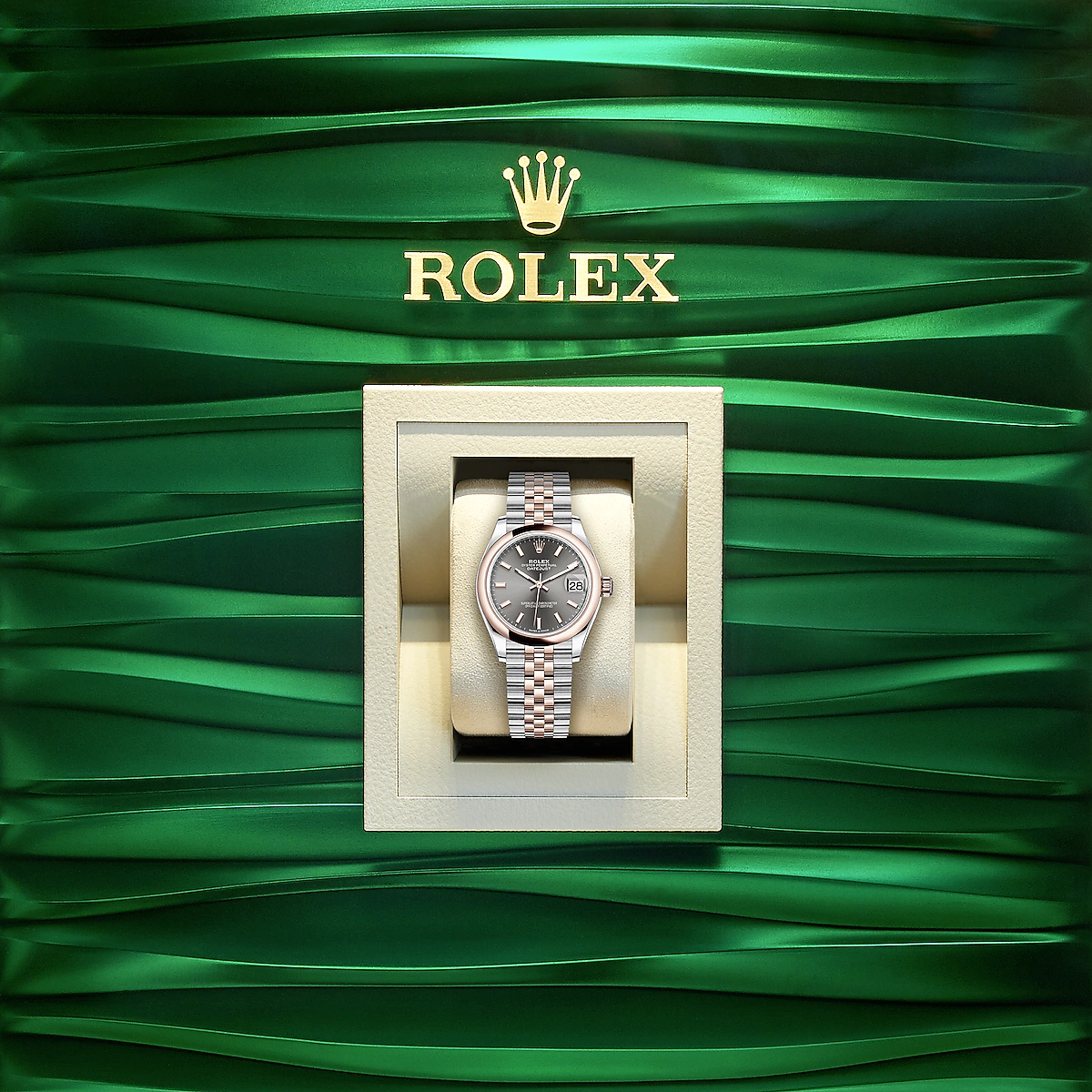 Rolex Datejust 31, Oystersteel and Everose gold, Ref# 278241-0018