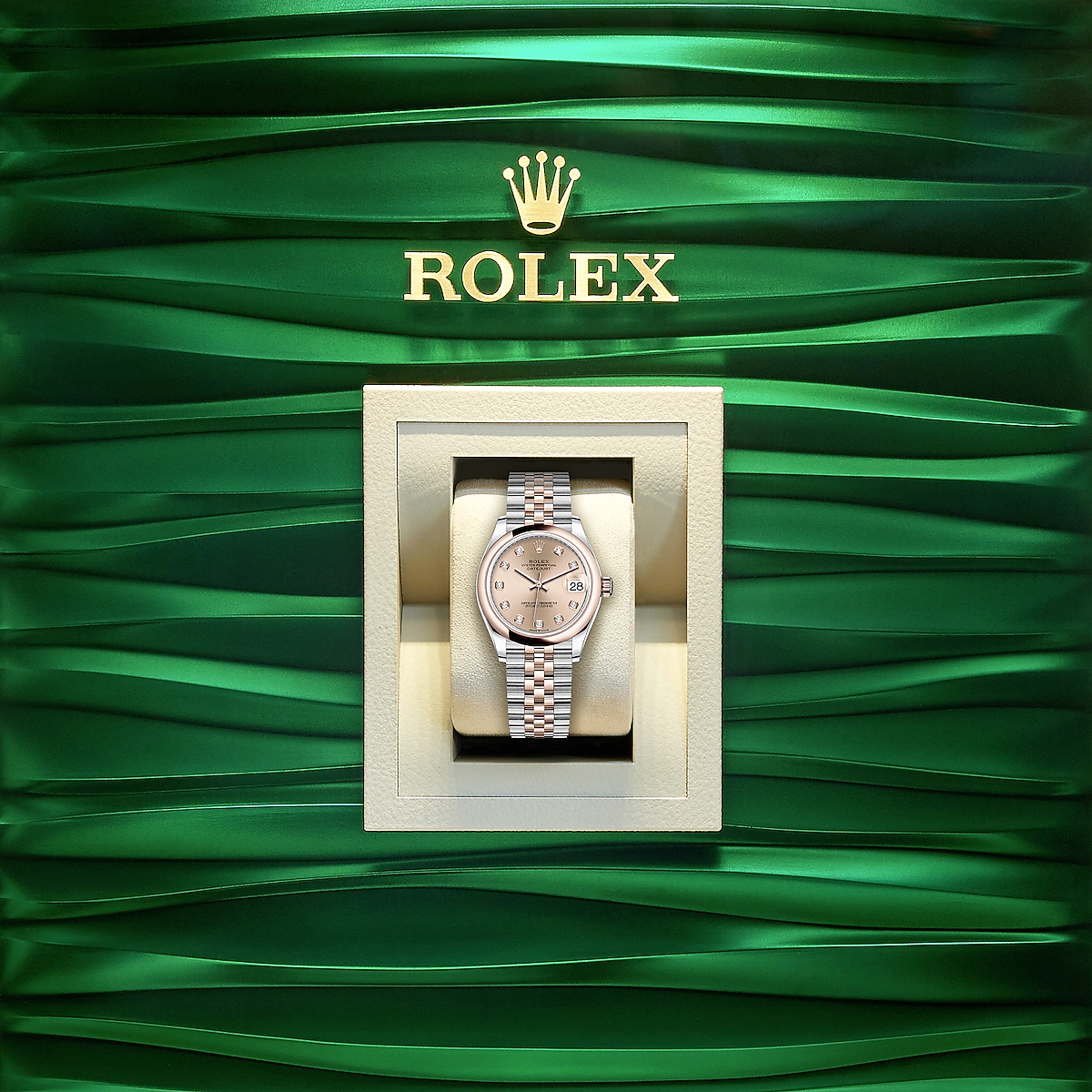 Rolex Datejust 31, Oystersteel and Everose gold, Ref# 278241-0024