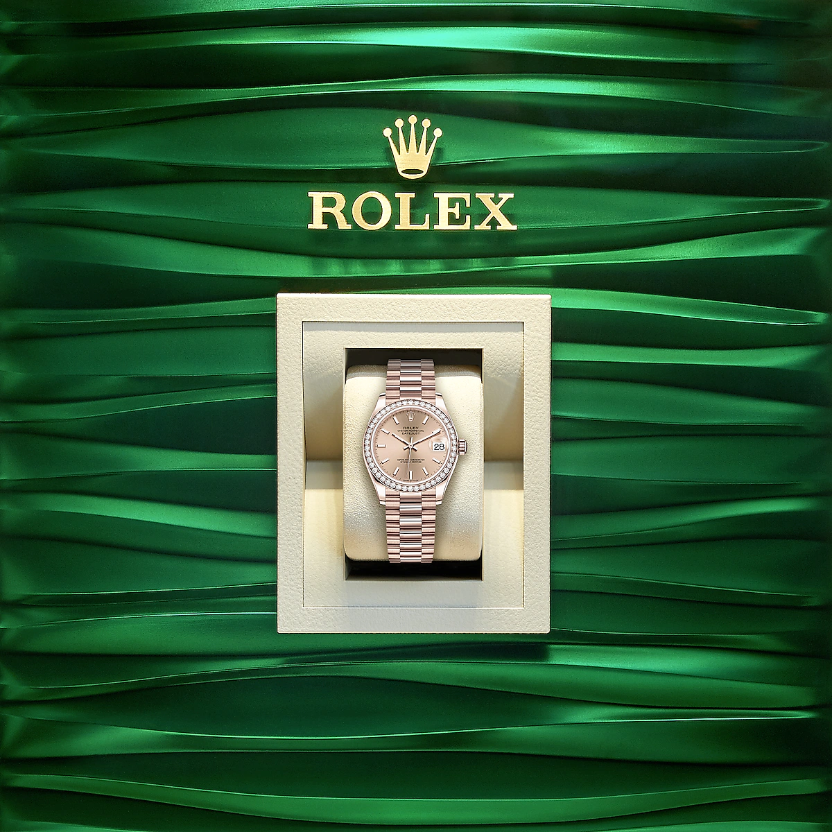 Rolex Datejust 31, 18kt Everose Gold, Ref# 278285RBR-0018