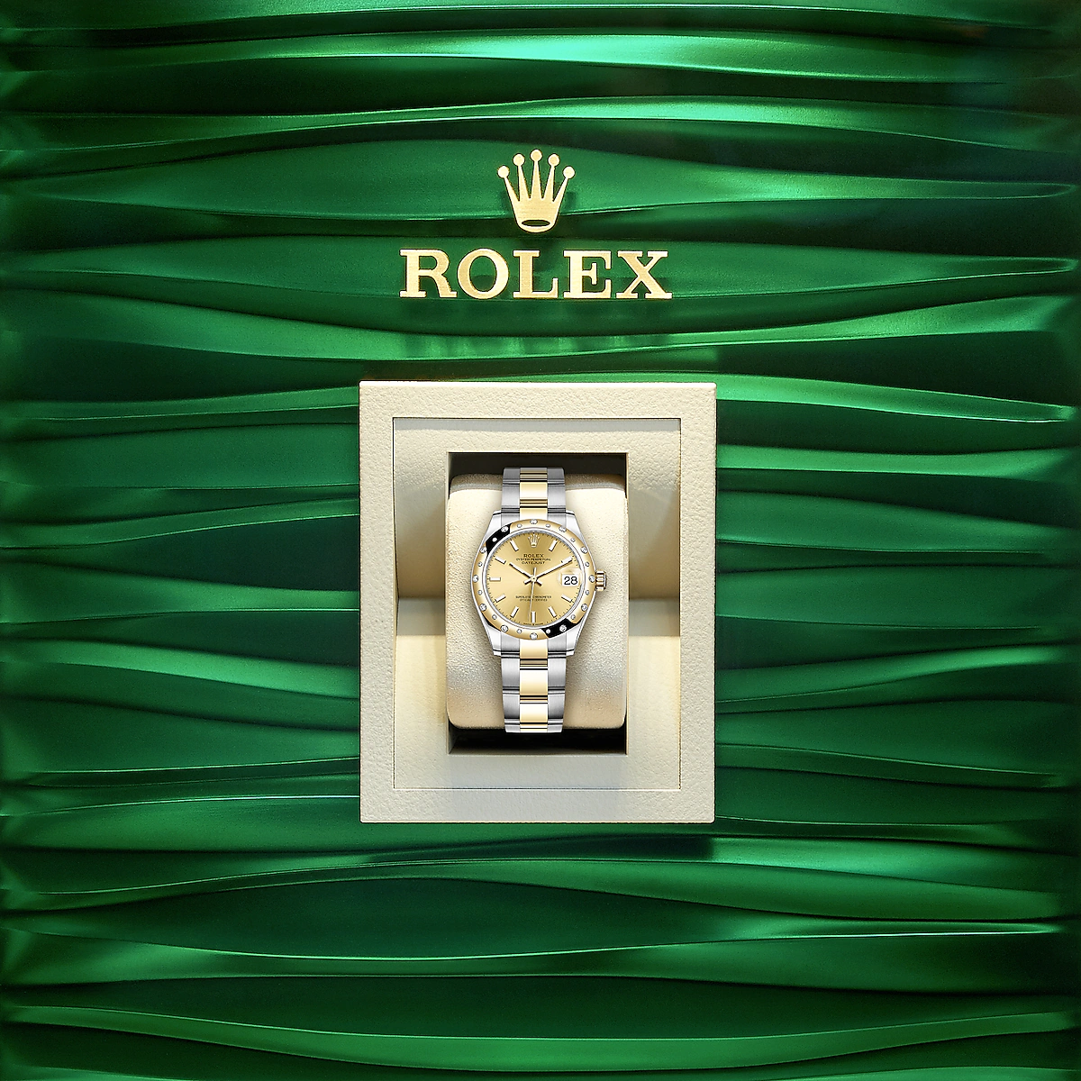 Rolex Datejust 31, Oystersteel, 18kt Yellow Gold and diamonds, Ref# 278343RBR-0013