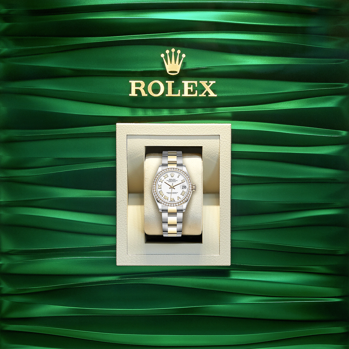 Rolex Datejust 31, Oystersteel, 18kt Yellow Gold and diamonds, Ref# 278383RBR-0001