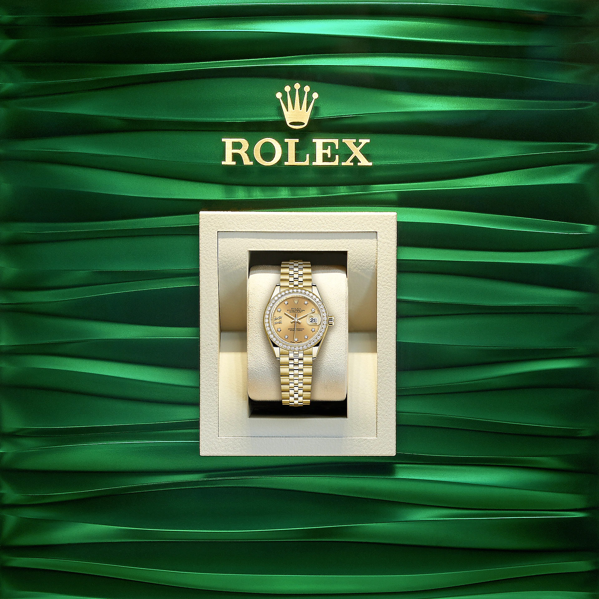 Rolex Lady-Datejust 28, 18kt Yellow Gold and diamonds, Ref# 279138RBR-0007