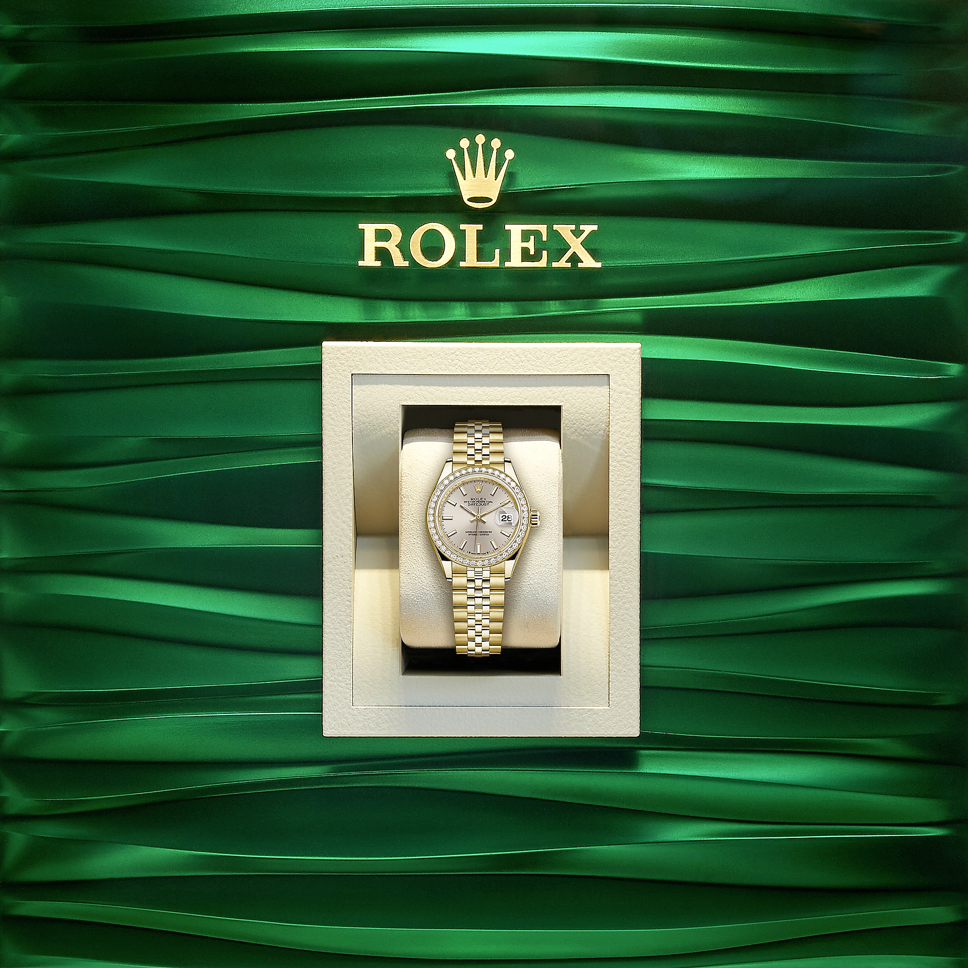 Rolex Lady-Datejust 28, 18kt Yellow Gold and diamonds, Ref# 279138RBR-0012