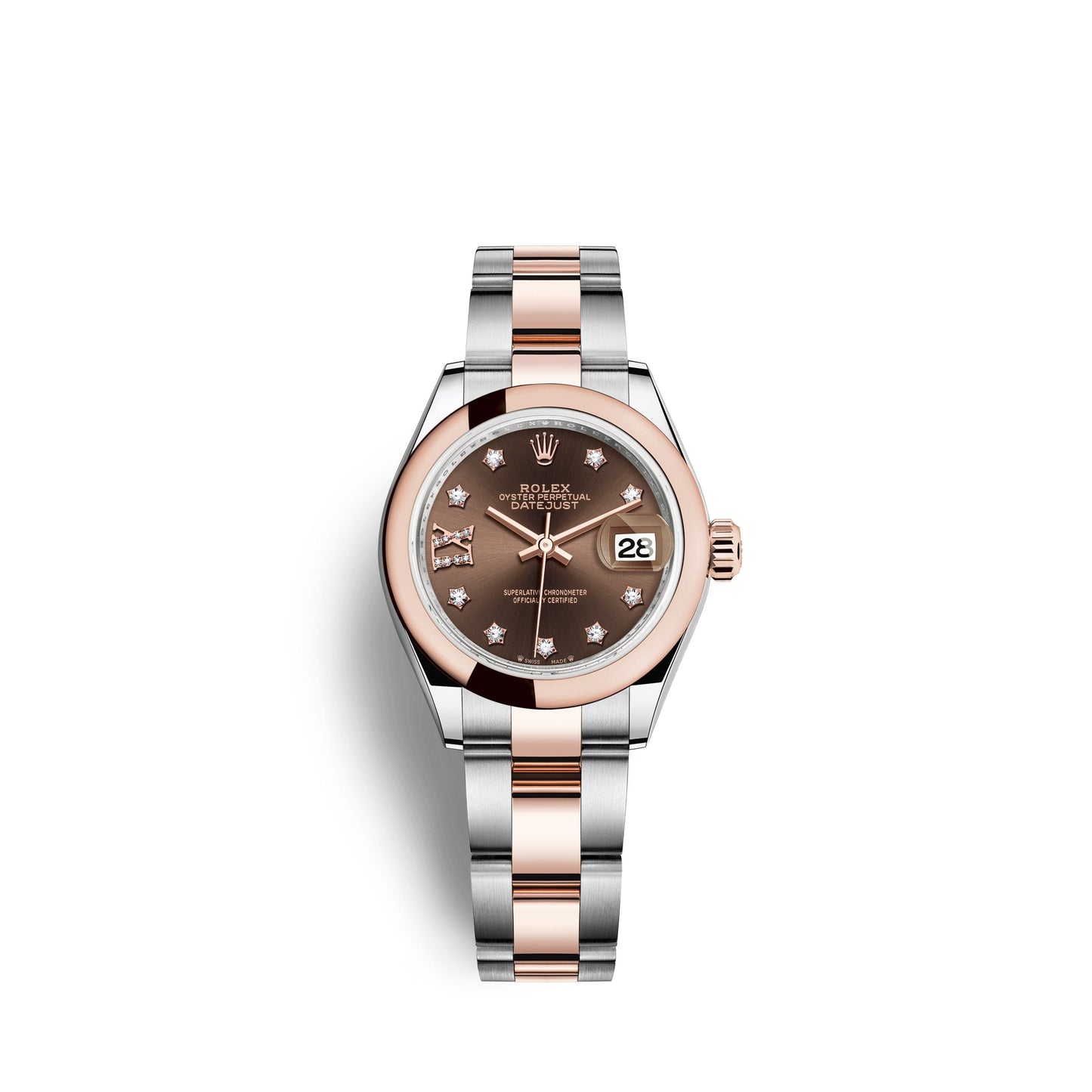 Rolex Lady-Datejust 28, Oystersteel and 18k Everose Gold, Ref# 279161-0004