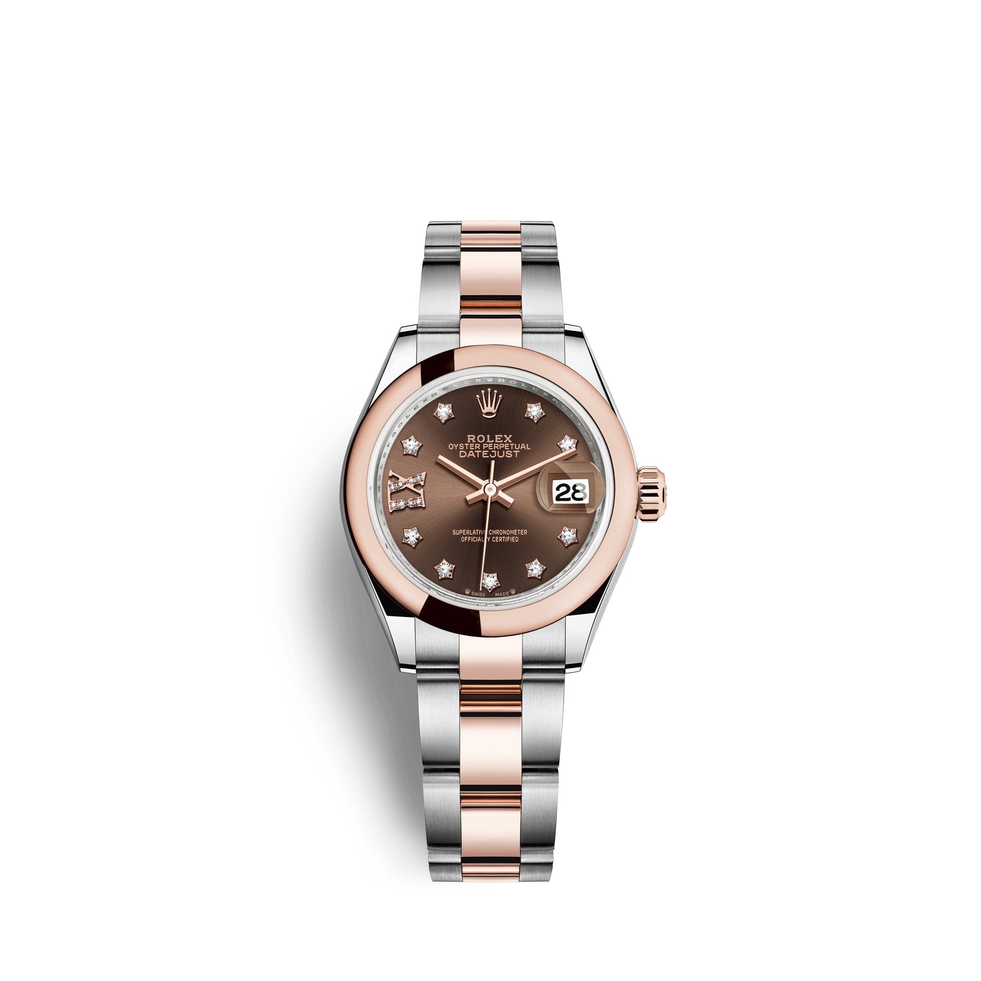 Rolex Lady-Datejust 28, Oystersteel and 18k Everose Gold, Ref# 279161-0004
