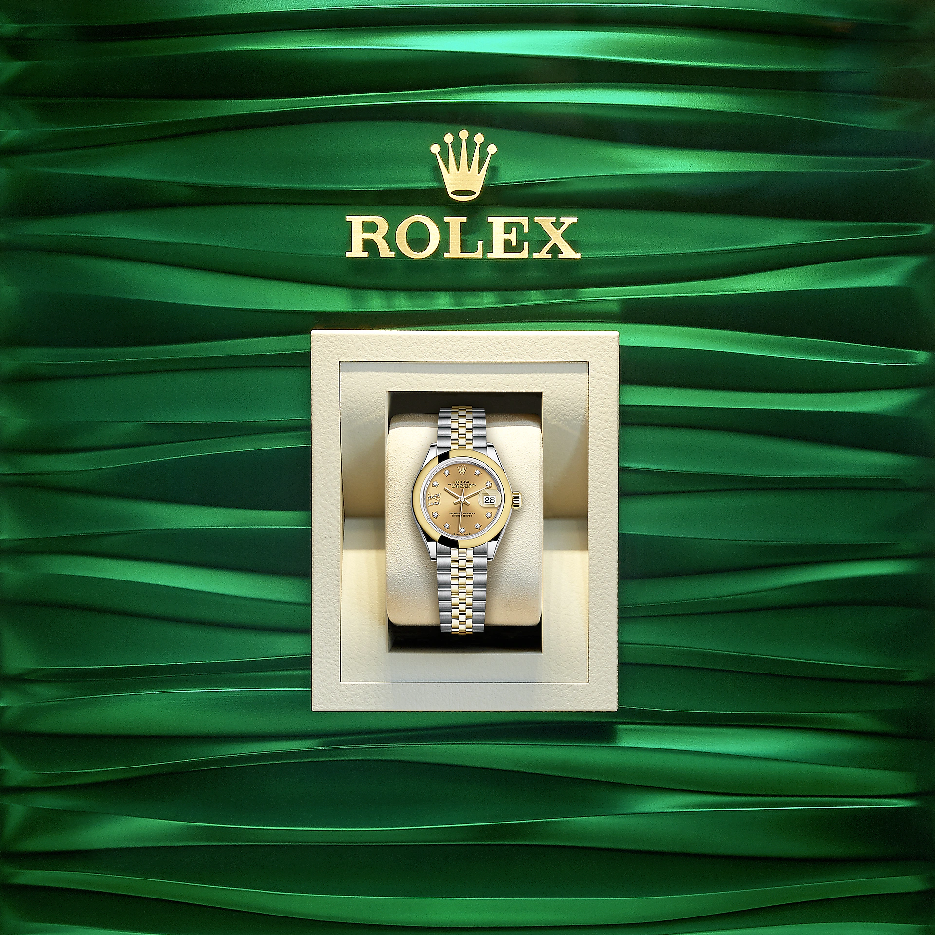 Rolex Lady-Datejust 28, Oystersteel and 18k Yellow Gold, Ref# 279163-0022