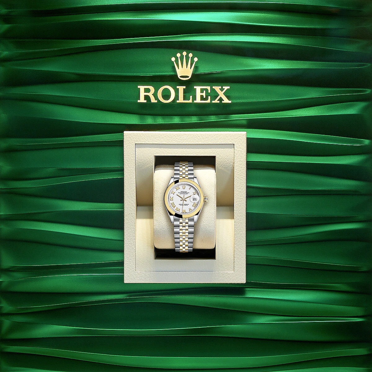 Rolex Lady-Datejust 28, Oystersteel and 18k Yellow Gold, Ref# 279163-0023