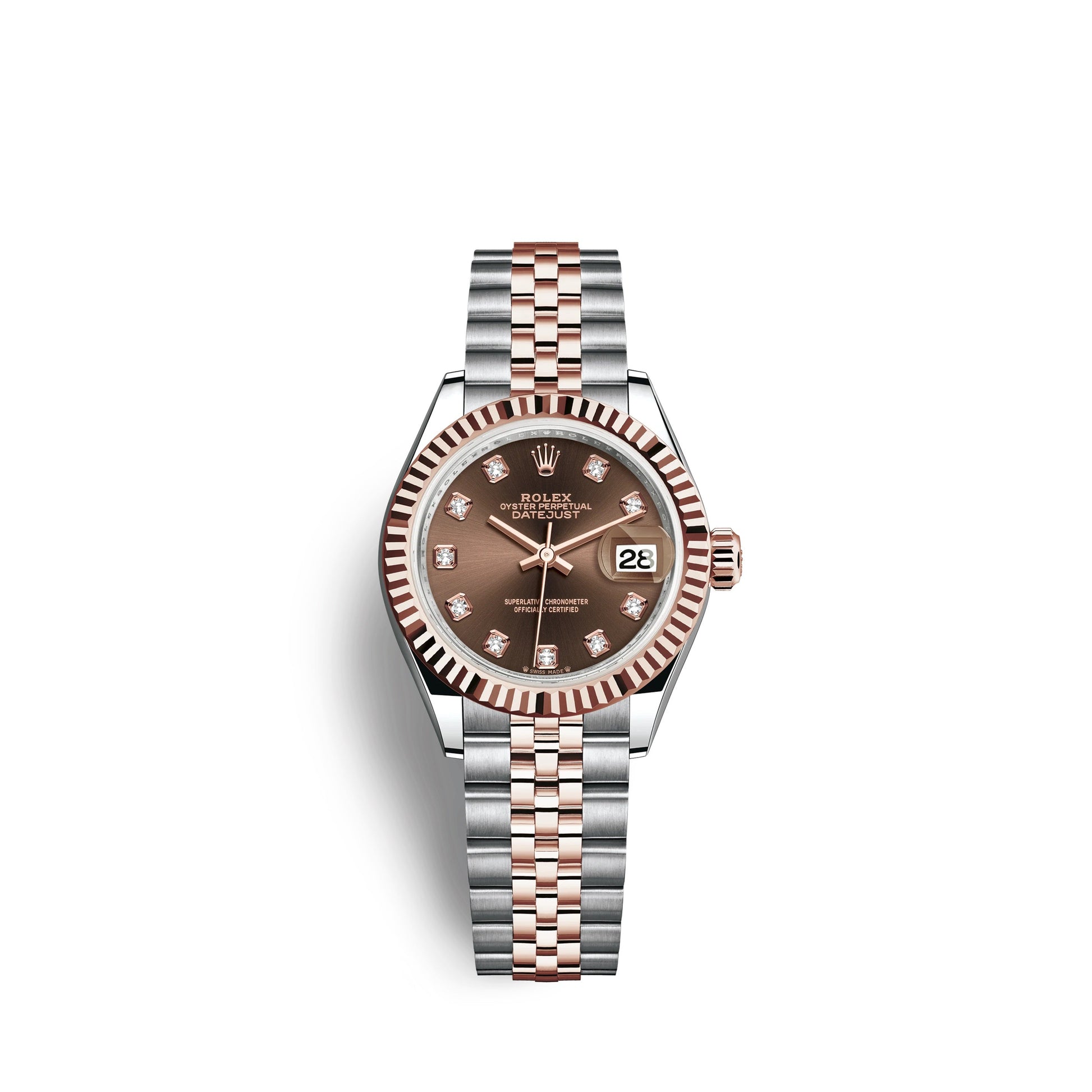 Rolex Lady-Datejust 28, Oystersteel and 18k Everose Gold, Ref# 279171-0011