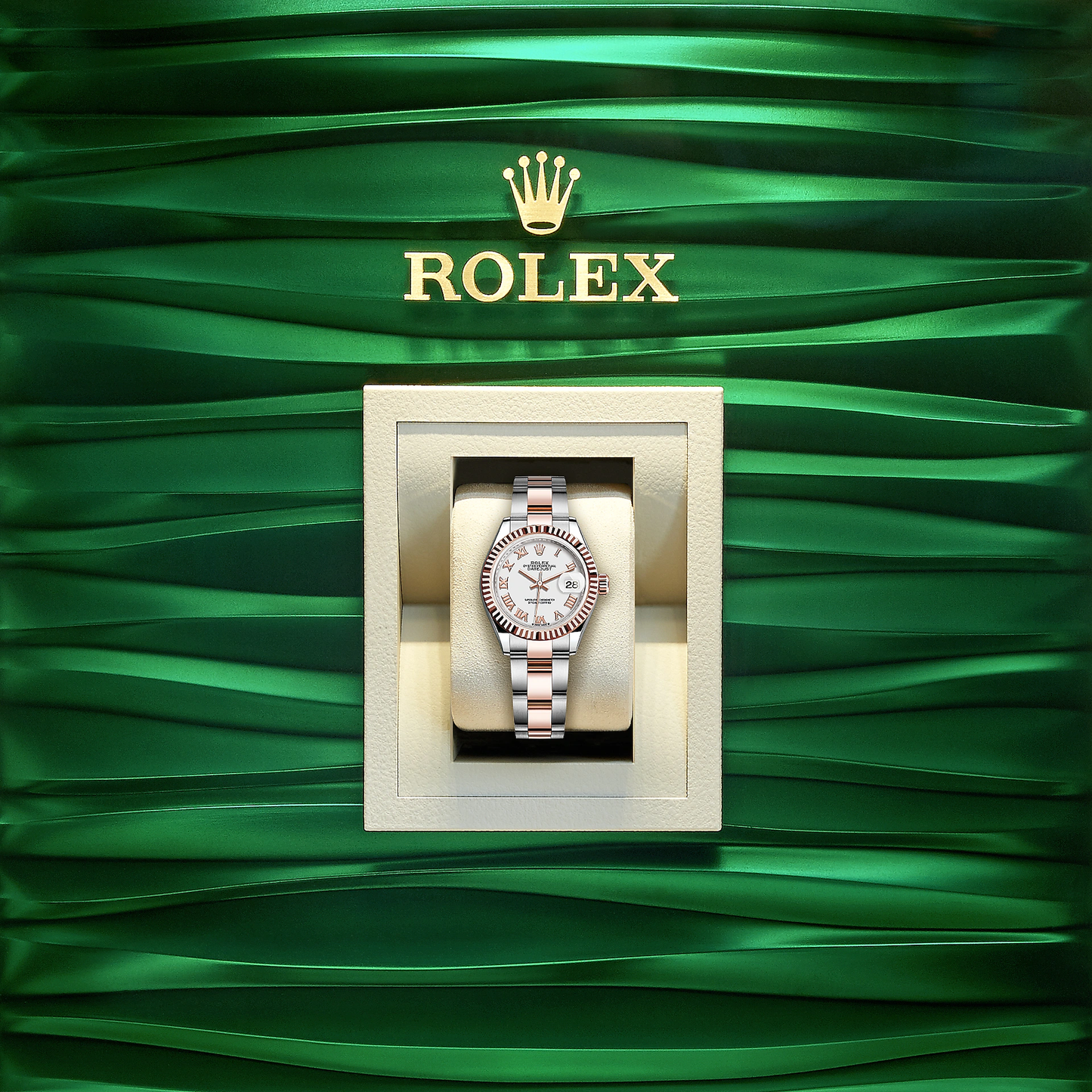 Rolex Lady-Datejust 28, Oystersteel and 18k Everose Gold, Ref# 279171-0022