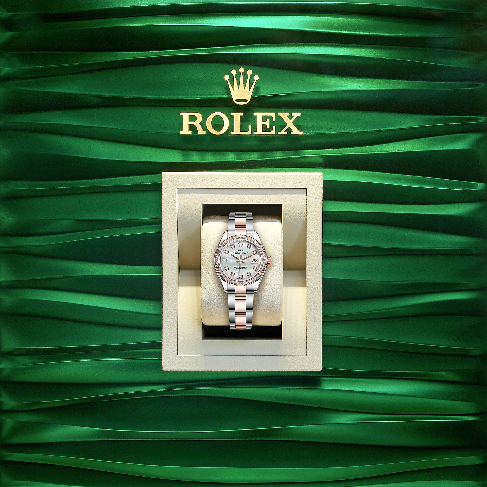 Rolex Lady-Datejust 28, Oystersteel and 18k Everose Gold, Ref# 279381RBR-0014