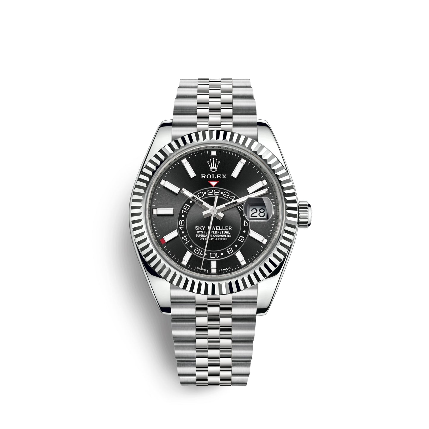 Discontinued Rolex Sky-Dweller 42mm, Oystersteel and 18k White Gold, Ref# 326934-0006