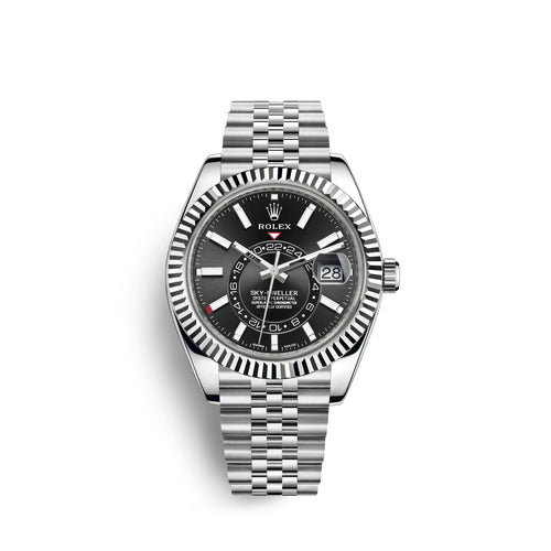 Discontinued Rolex Sky-Dweller 42mm, Oystersteel and 18k White Gold, Ref# 326934-0006