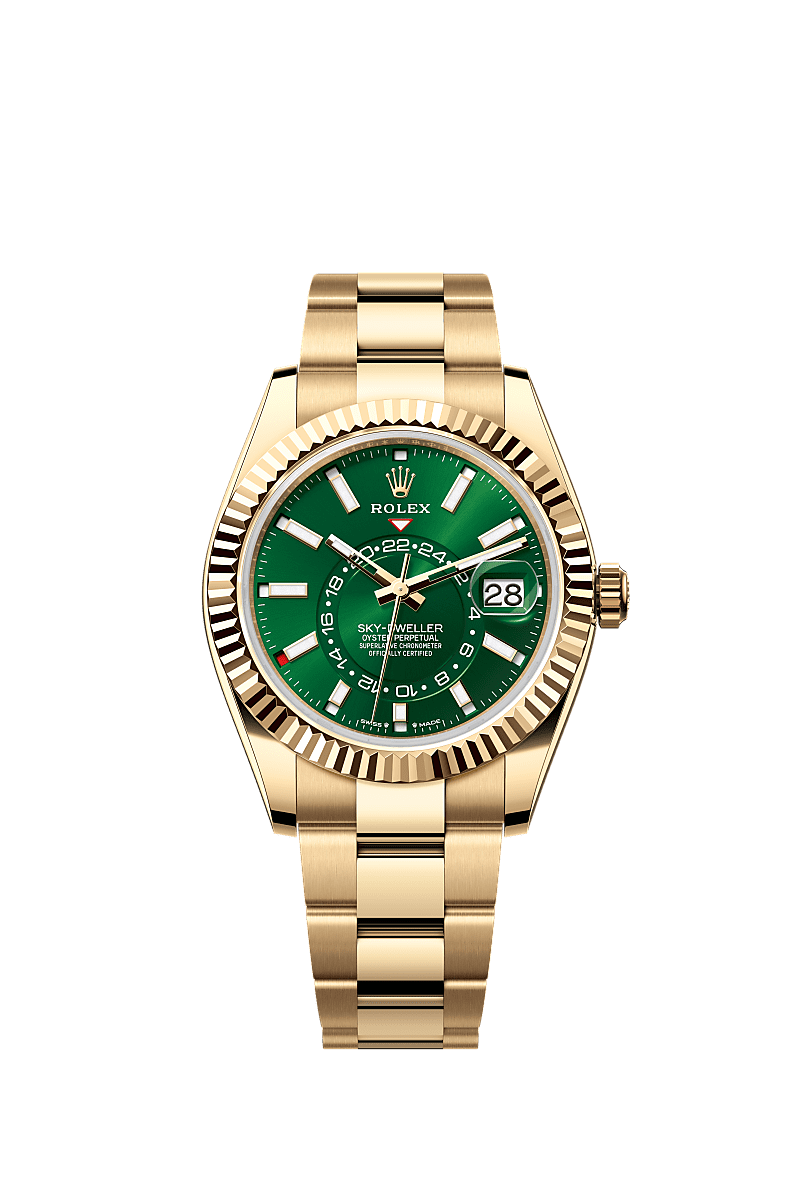 Unworn 2025, Rolex Sky-Dweller, 42mm, 18k Yellow Gold, Ref# 336938-0007, box & papers
