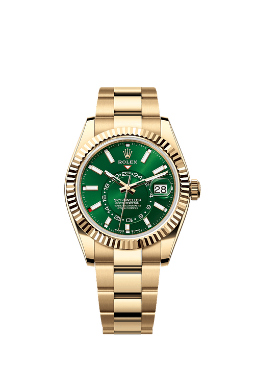 Unworn 2025, Rolex Sky-Dweller, 42mm, 18k Yellow Gold, Ref# 336938-0007, box & papers