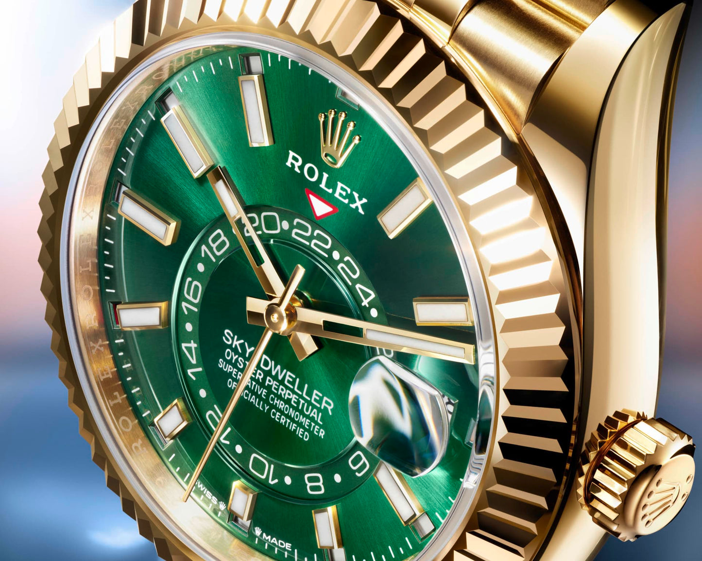 Unworn 2025, Rolex Sky-Dweller, 42mm, 18k Yellow Gold, Ref# 336938-0008, box & papers