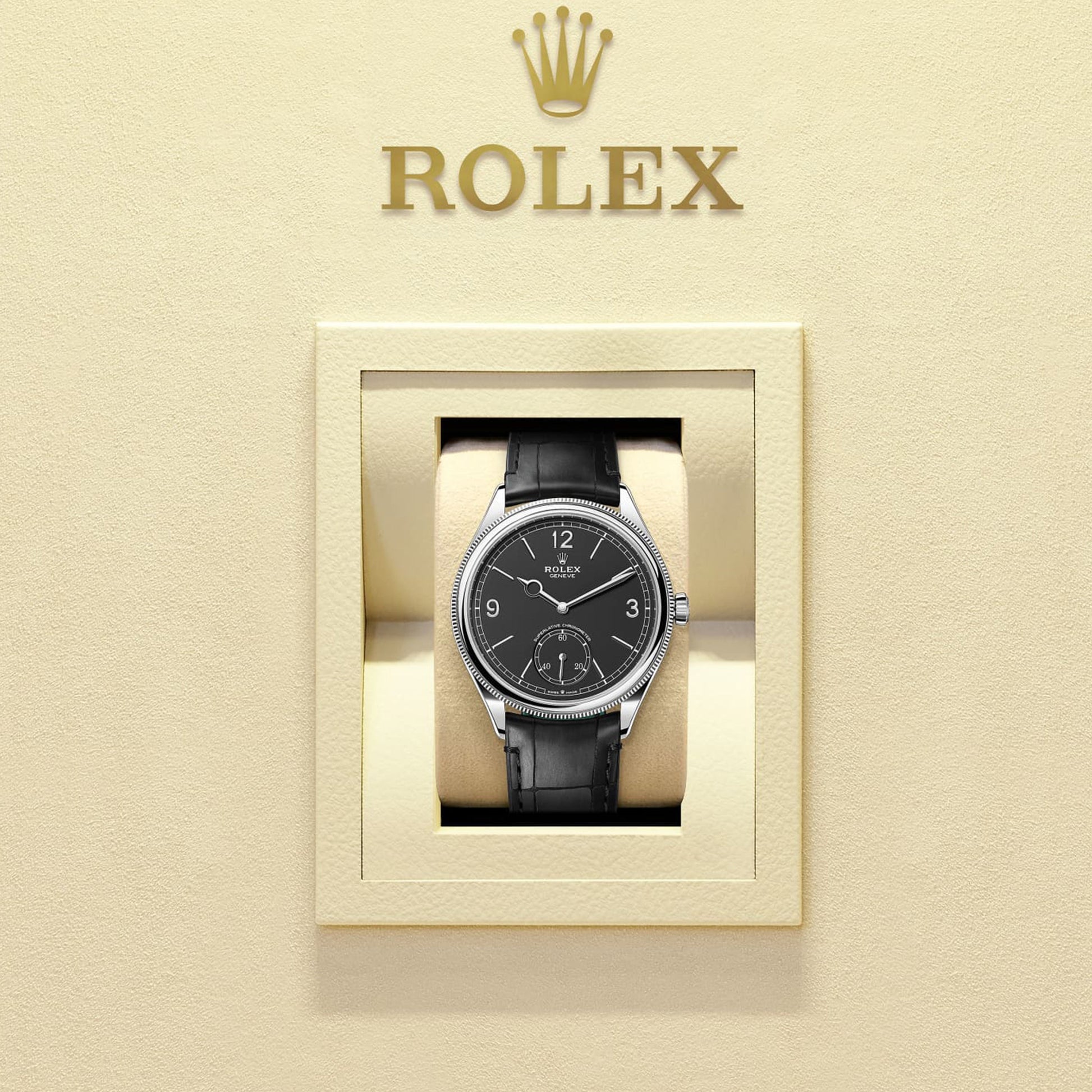 Unworn Rolex Perpetual 1908, 39mm, 18k White Gold, Ref# 52509-0002