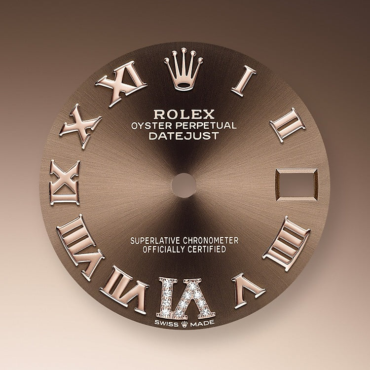 Rolex Datejust 31, Oystersteel, 18kt Everose Gold and diamonds, Ref# 278381RBR-0005