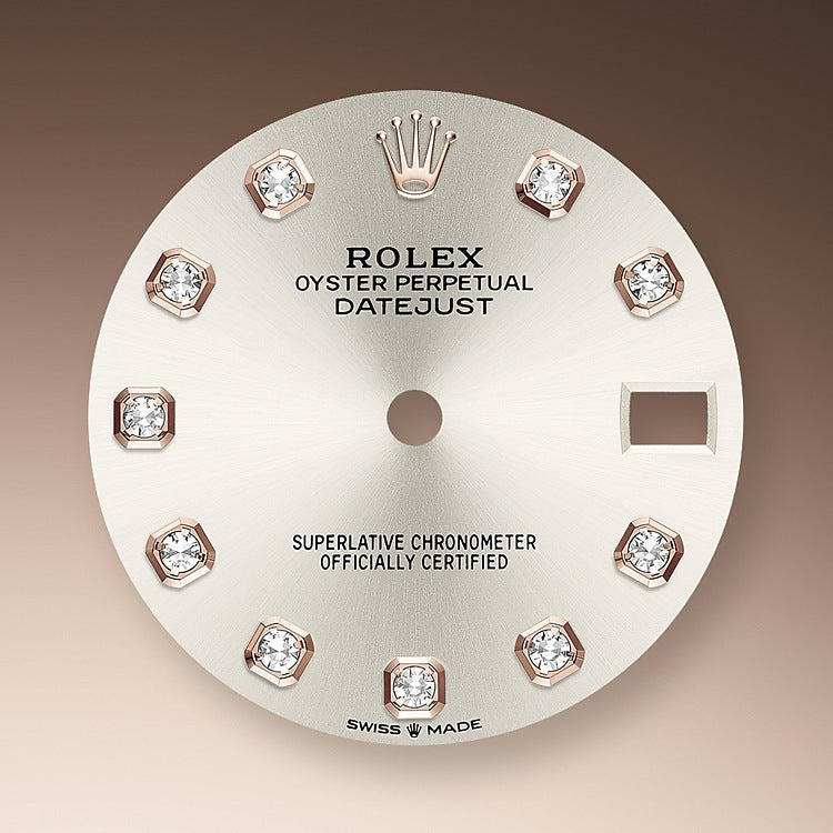 Rolex Datejust 31, Oystersteel, 18kt Everose Gold and diamonds, Ref# 278341RBR-0015