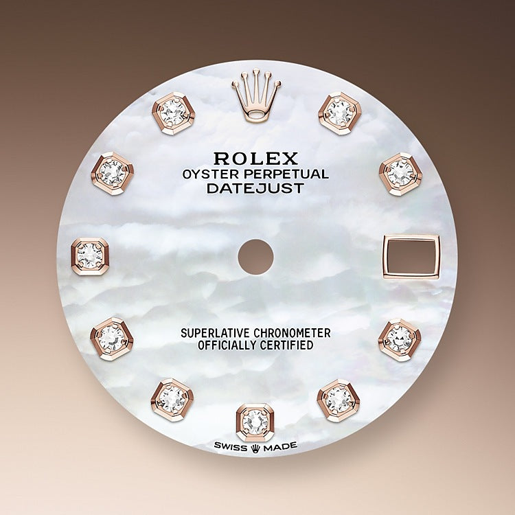 Rolex Datejust 31, Oystersteel, 18kt Everose Gold and diamonds, Ref# 278381RBR-0026