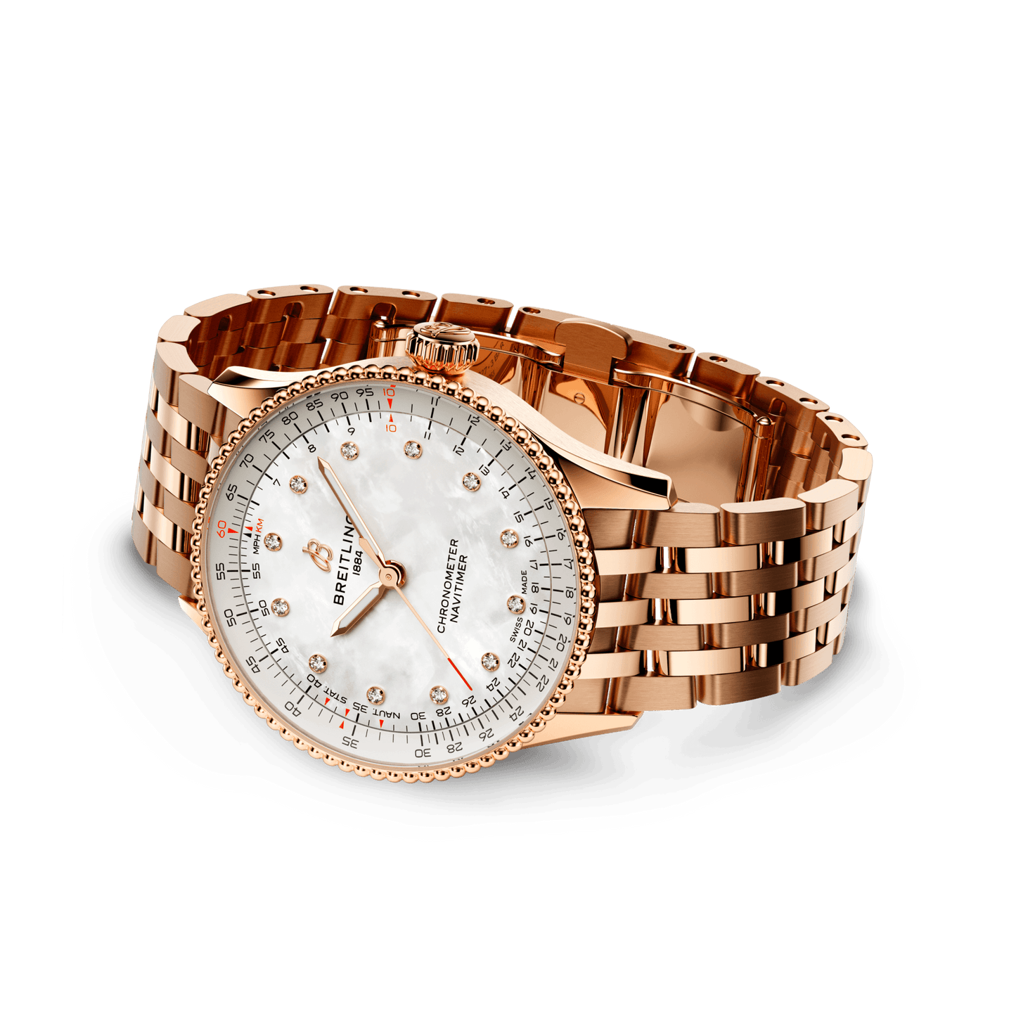 Breitling Navitimer Automatic 36, Small-scale traceable 18k Red Gold, Ref# R17327211A1R1, Unworn 2024