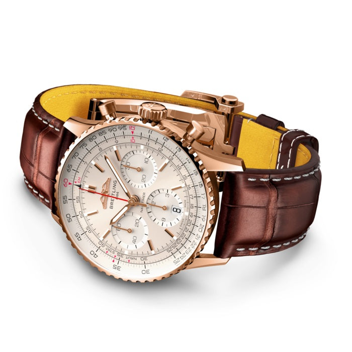 Breitling Navitimer B01 Chronograph 41 18k Red Gold Ref# RB0139211G1P1, box and papers