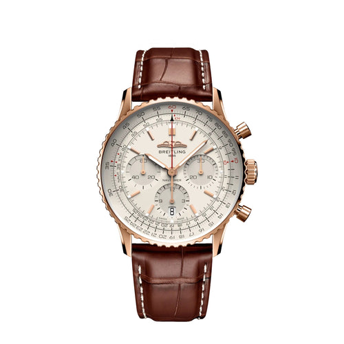 Breitling Navitimer B01 Chronograph 41 18k Red Gold Ref# RB0139211G1P1, box and papers