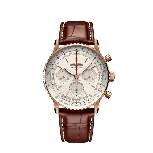 Breitling Navitimer B01 Chronograph 41 18k Red Gold Ref# RB0139211G1P1, box and papers