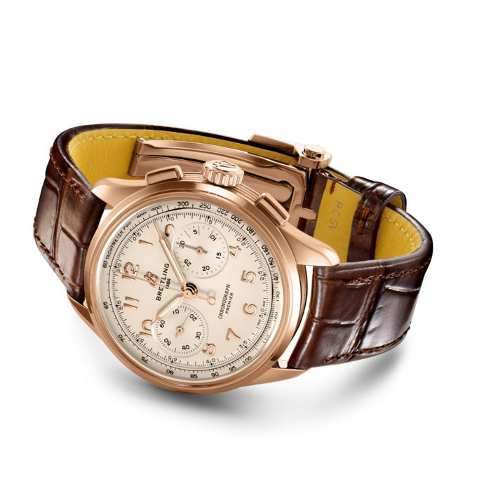 Breitling Premier B09 Chronograph 40 18k Red Gold Ref# RB0930371G1P1, box and papers