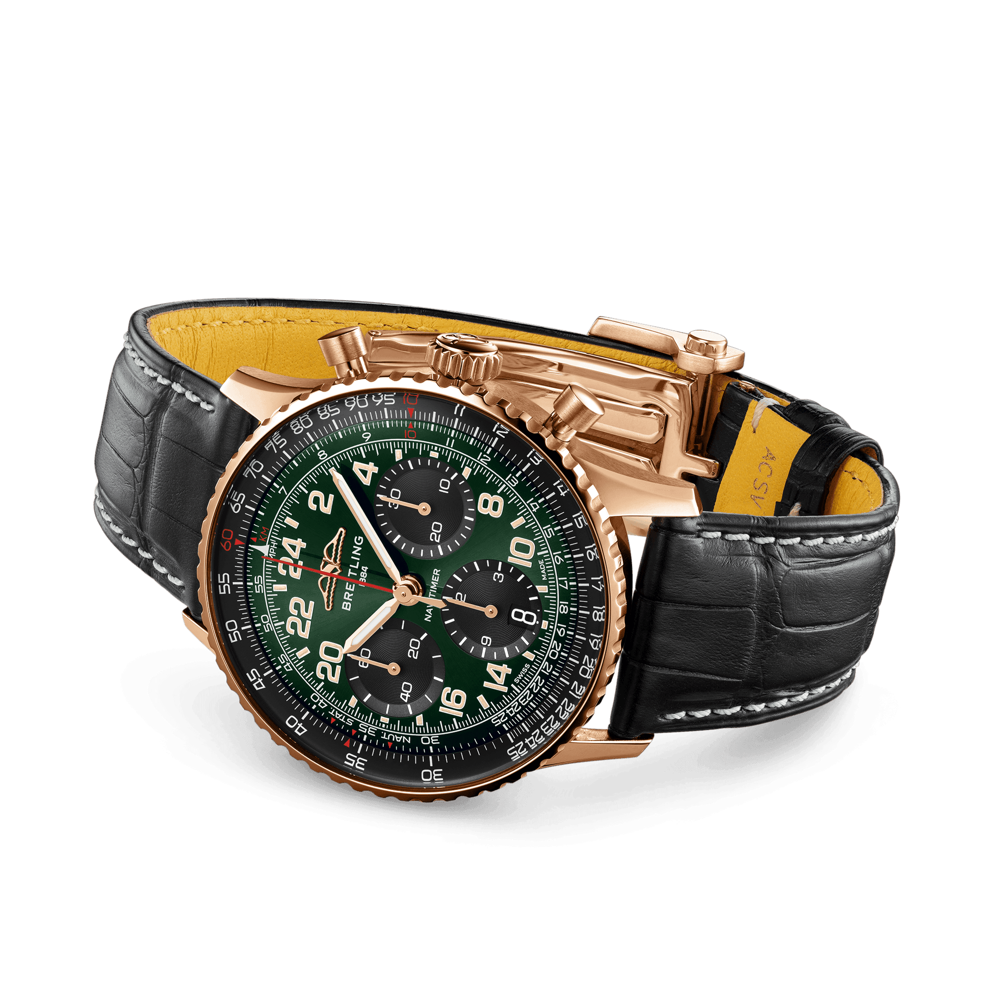 Breitling Navitimer B12 Chronograph 41 Cosmonaute, 18k Red Gold, Ref# RB12302A1L1P1, Unworn 2024