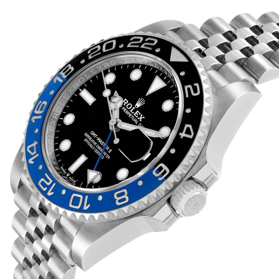 Rolex GMT Master II Black Blue Batgirl Bezel Steel 40mm, Ref# 126710blnr-0002