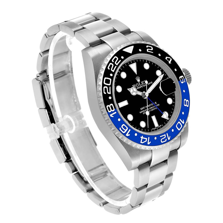 Rolex GMT Master II Black Blue Batman Bezel Steel Ref# 126710BLNR-0003