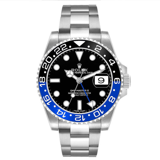 Rolex GMT Master II Black Blue Batman Bezel Steel Ref# 126710BLNR-0003