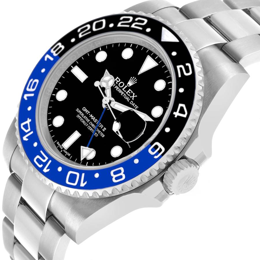 Rolex GMT Master II Black Blue Batman Bezel Steel Ref# 126710BLNR-0003