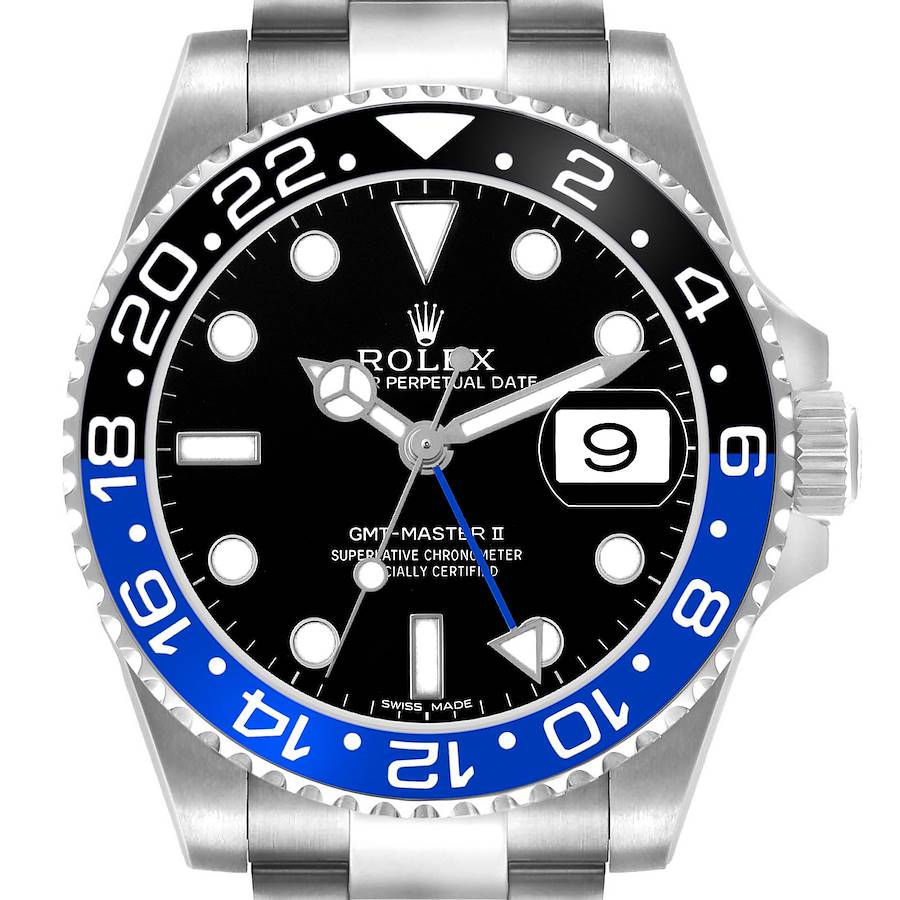Rolex GMT Master II Black Blue Batman Bezel Steel Ref# 126710BLNR-0003