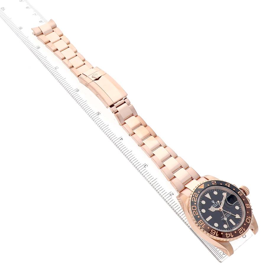 Rolex GMT Master II Rose Gold Black Brown Root Beer 40mm, Ref# 126715chnr-0001