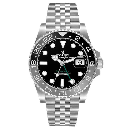 Rolex GMT Master II Steel Black Gray Bruce Wayne Bezel Ref# 126710grnr-0003