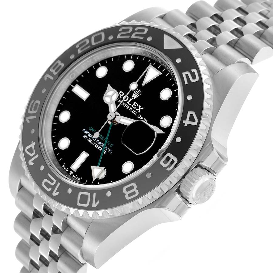 Rolex GMT Master II Steel Black Gray Bruce Wayne Bezel Ref# 126710grnr-0003