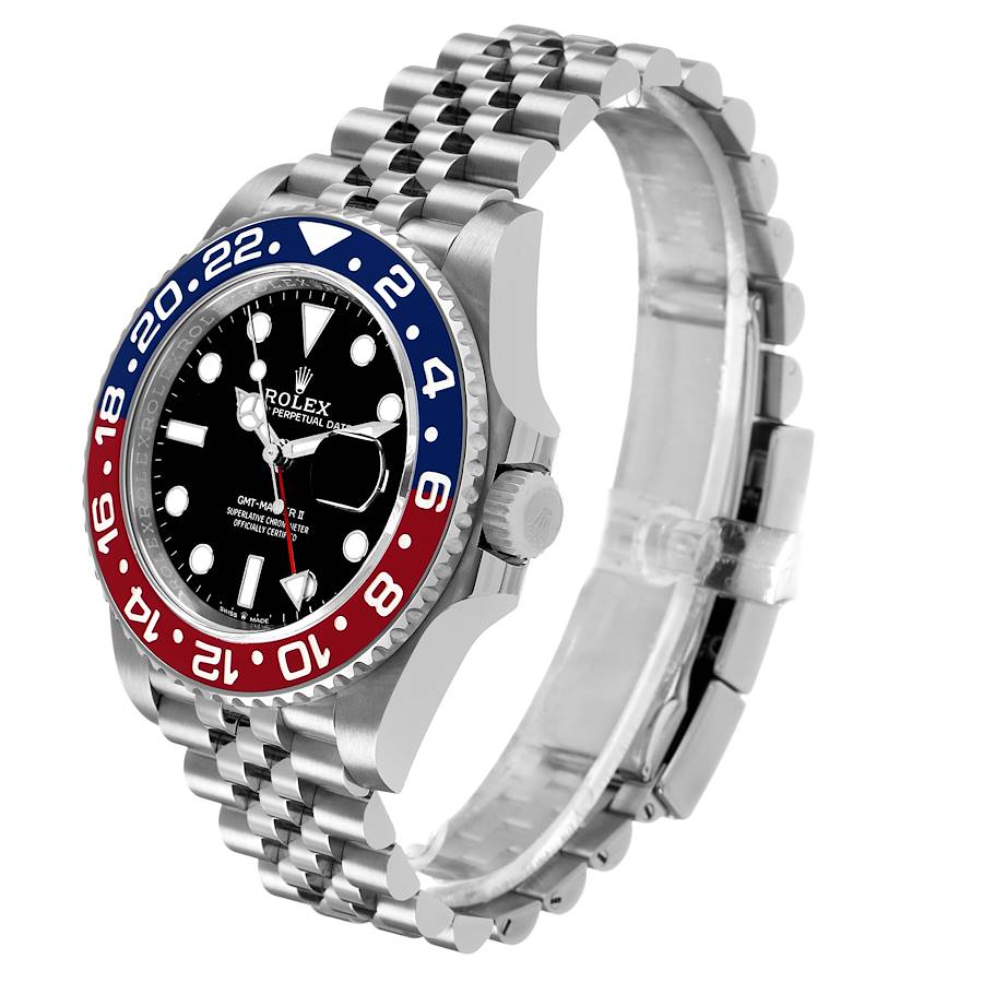 Rolex GMT Master II Steel Pepsi Blue Red Bezel Ref# 126710BLRO-0001