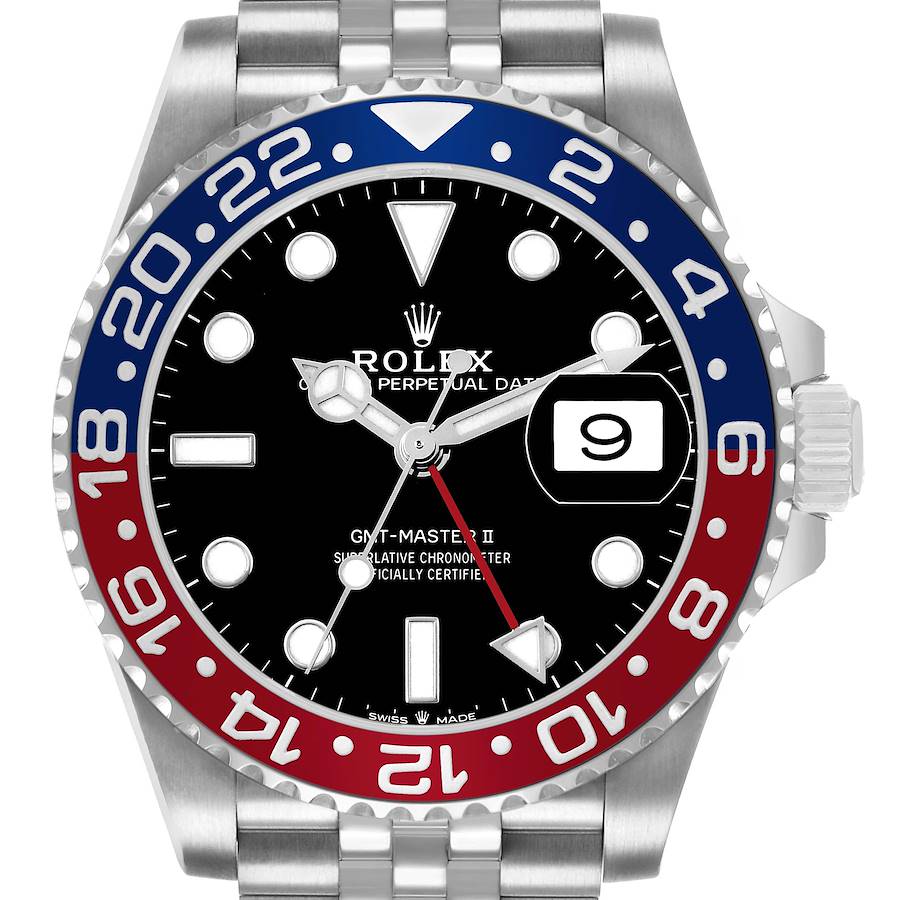 Rolex GMT Master II Steel Pepsi Blue Red Bezel Ref# 126710BLRO-0001