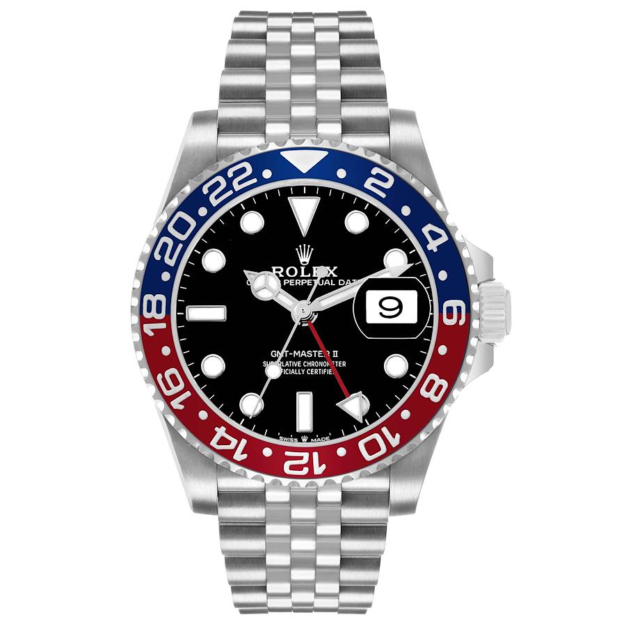 Rolex GMT Master II Steel Pepsi Blue Red Bezel Ref# 126710BLRO-0001
