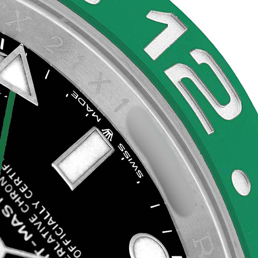 Rolex GMT Master II Steel Sprite Green Black Bezel Ref# 126720vtnr-0001