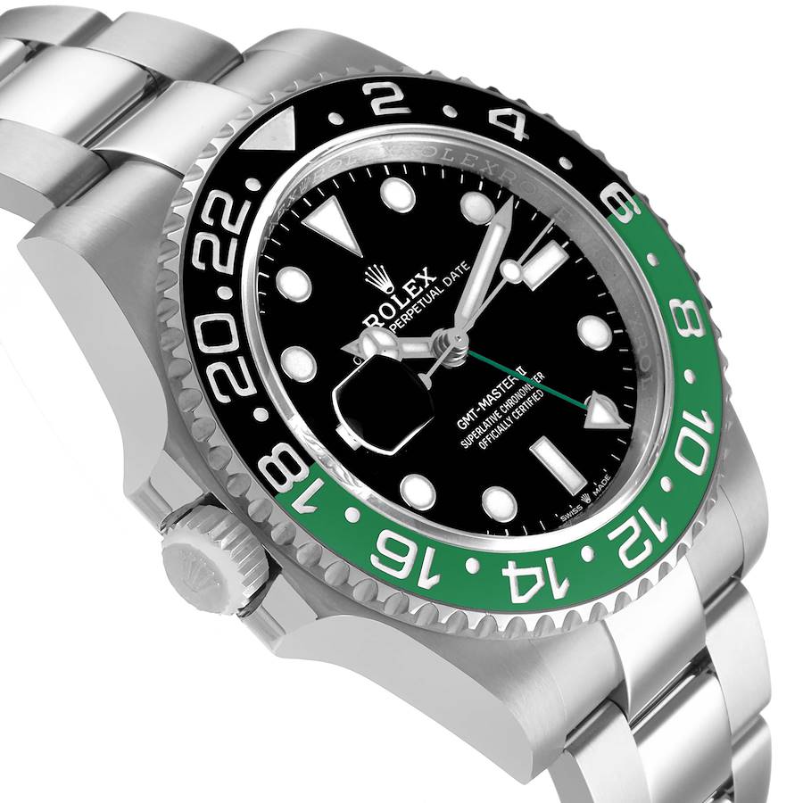 Rolex GMT Master II Steel Sprite Green Black Bezel Ref# 126720vtnr-0001