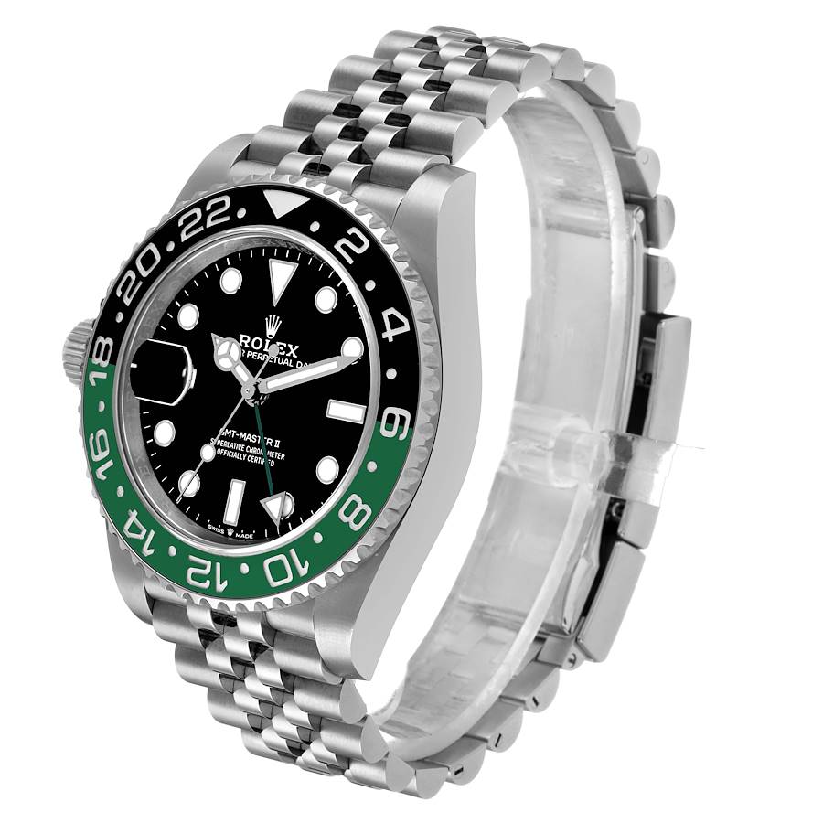 Rolex GMT Master II Steel Sprite Green Black Bezel Ref# 126720vtnr-0002
