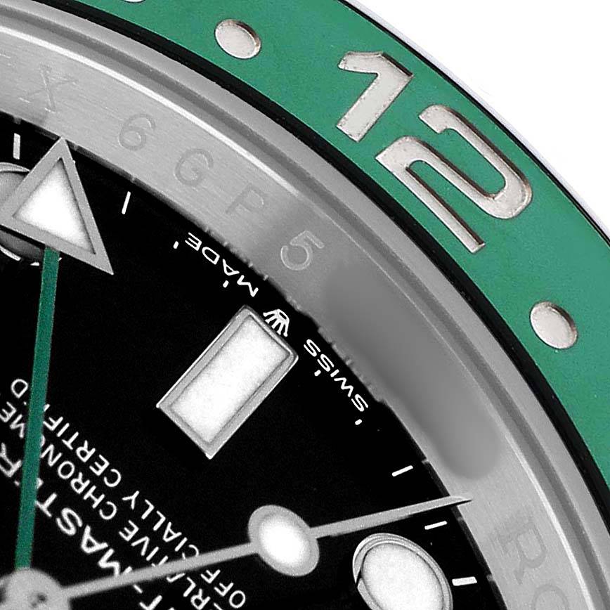 Rolex GMT Master II Steel Sprite Green Black Bezel Ref# 126720vtnr-0002