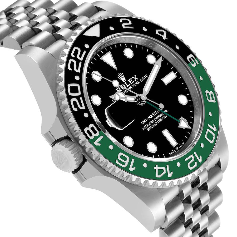 Rolex GMT Master II Steel Sprite Green Black Bezel Ref# 126720vtnr-0002