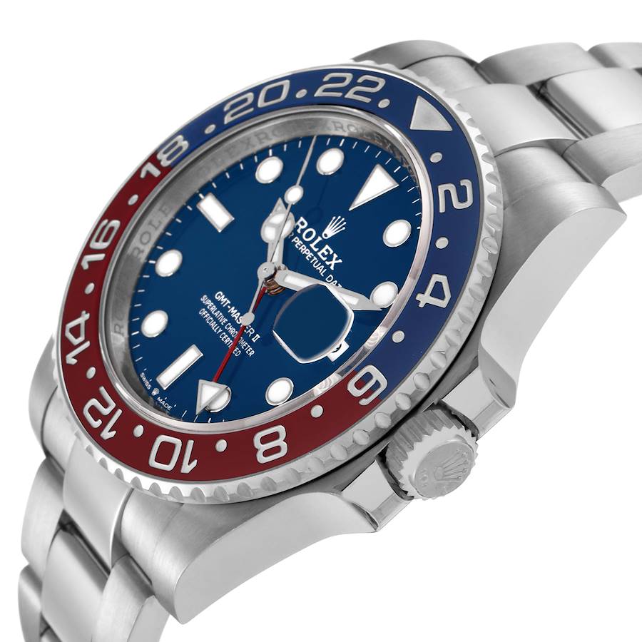 Rolex GMT Master II White Gold Pepsi Bezel Blue Dial Ref# 126719BLRO-0003