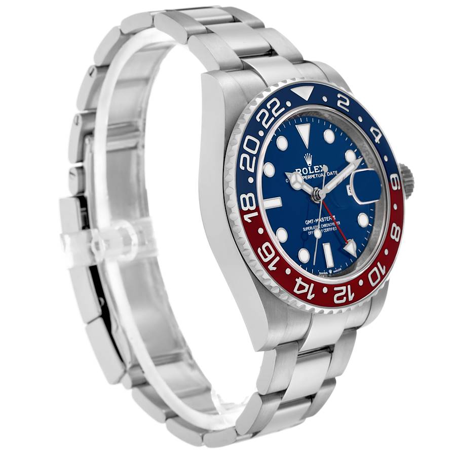 Rolex GMT Master II White Gold Pepsi Bezel Blue Dial Ref# 126719BLRO-0003