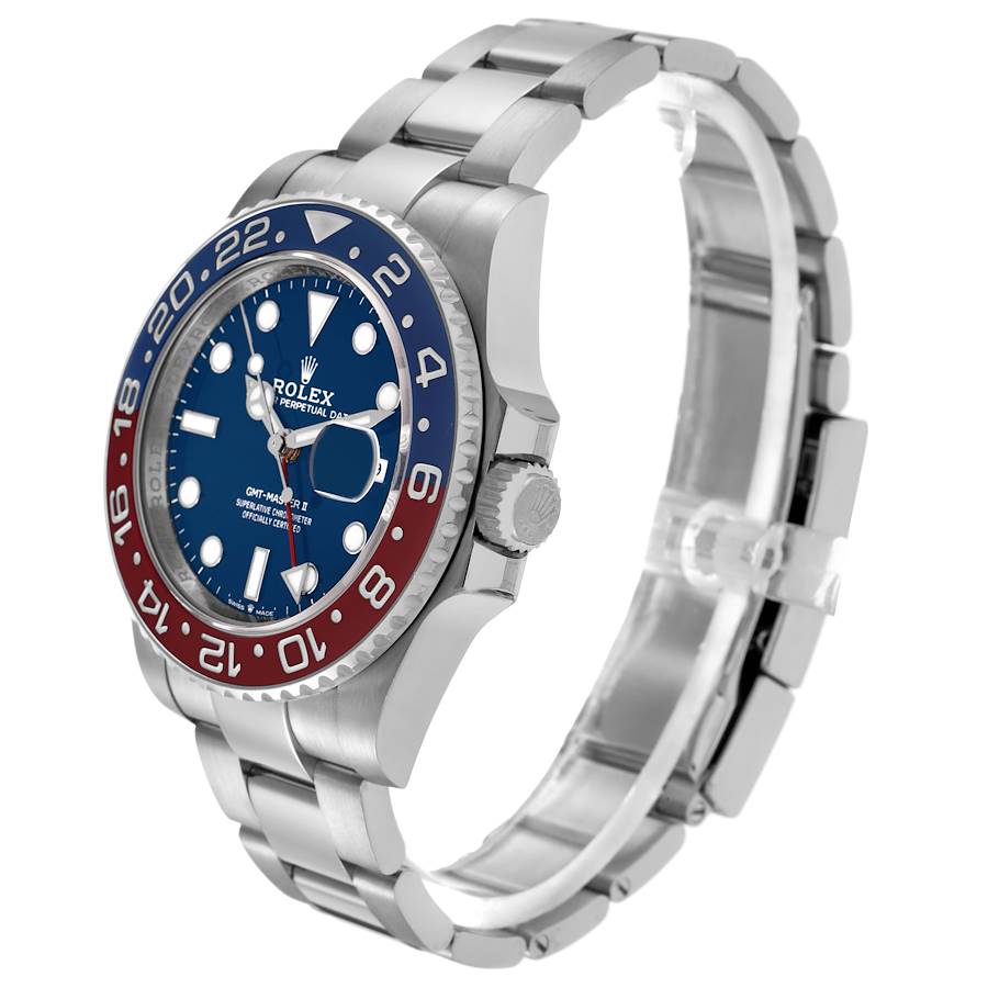 Rolex GMT Master II White Gold Pepsi Bezel Blue Dial Ref# 126719BLRO-0003