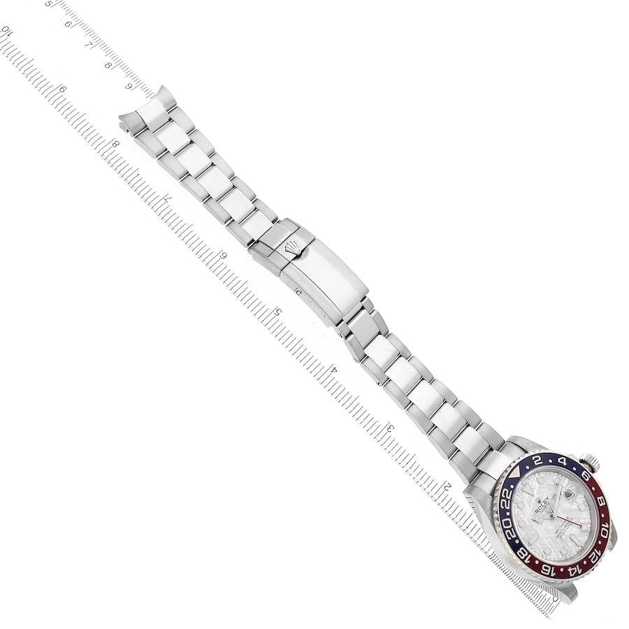 Rolex GMT Master II White Gold Pepsi Bezel Meteorite Dial Ref# 126719BLRO-0002