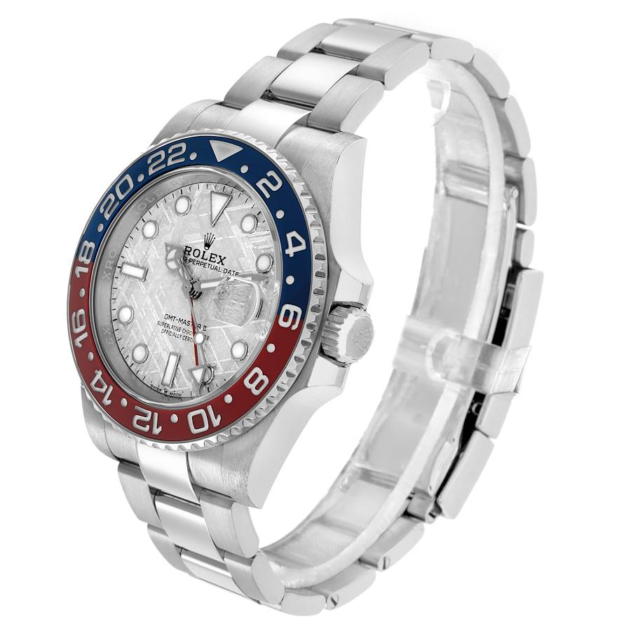 Rolex GMT Master II White Gold Pepsi Bezel Meteorite Dial Ref# 126719BLRO-0002